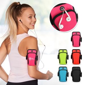 Waterproof Sports Arm Band With Zipper Pockets