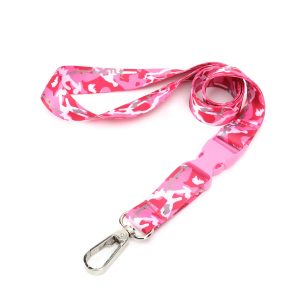3/4" Full Color Sublimated Lanyard With Metal Clasp & Custom Color Detachable Plastic Buckle