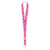 3/4" Full Color Sublimated Lanyard With Split Ring and Custom Color Plastic Buckle
