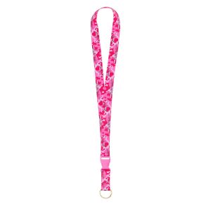 3/4" Full Color Sublimated Lanyard With Split Ring and Custom Color Plastic Buckle